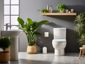 banheiro pequeno com estilo moderno e plantas